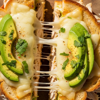 Chicken Avocado Melt Sandwich | Easy, Cheesy & Creamy Lunch