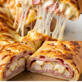 Chicken Cordon Bleu Stromboli | Easy Family Dinner